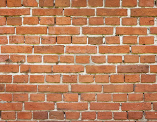 Red brick wall with copy space