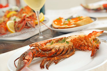 Fine Dining with Grilled Lobster