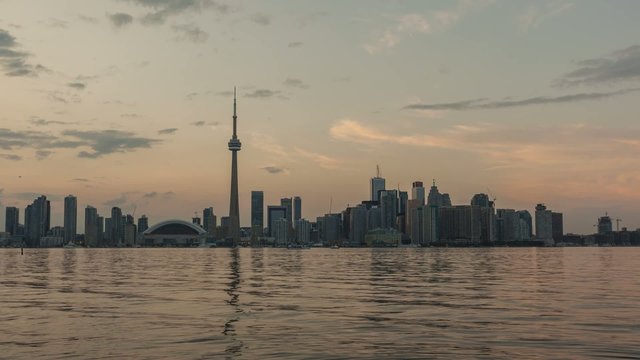 Timelapse Toronto Skyline Sunset