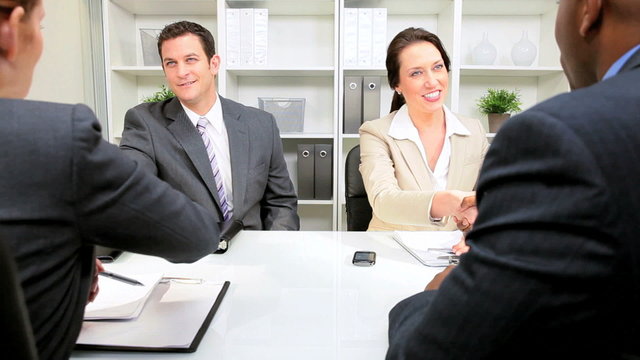 Business Interview in Modern Office