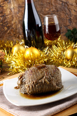 Roast beef with gravy