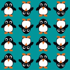 seamless penguin pattern background