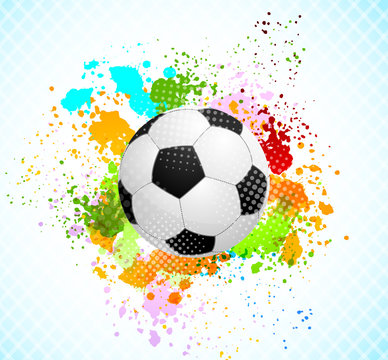 Grunge background with ball