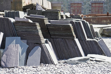 Roof tile pile