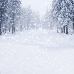 Naklejka premium Schneefahrbahn