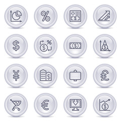 Contour icons on glossy buttons 20