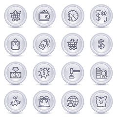 Contour icons on glossy buttons 22