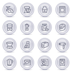 Contour icons on glossy buttons 23
