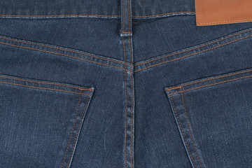 Close-up blue jean back