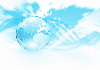 Planet earth and technology background