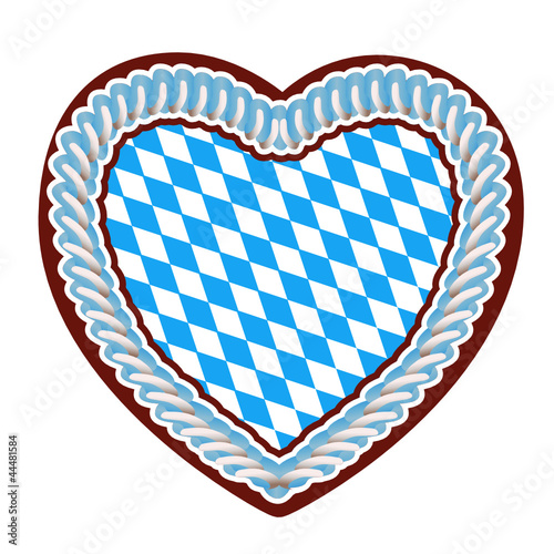 "Lebkuchenherz mit bayrischer Flagge" Stockfotos und ...