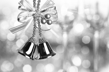 Silver Christmas bells