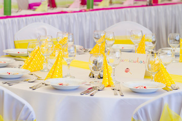 detail of a wedding dinner setting
