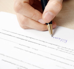 Signing the contract