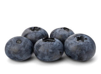 Bilberries or whortleberries cutout