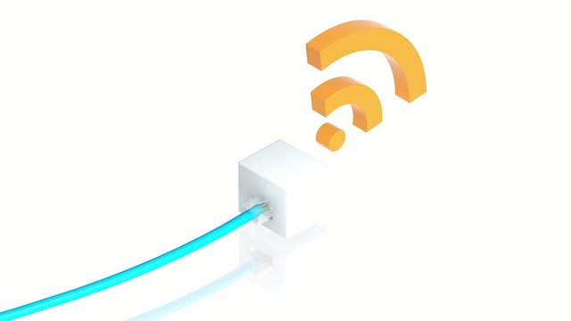 cabel with wifi sign