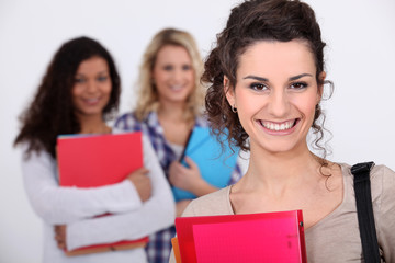 Fototapeta premium Three female students