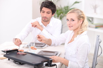 couple having dinner