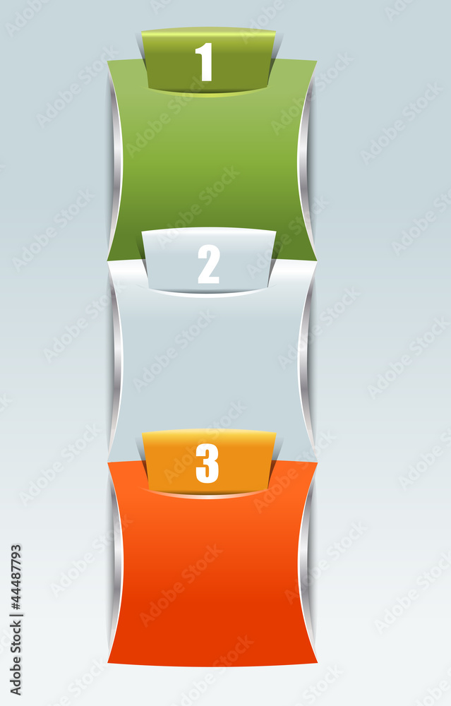 Aufkleber Abstract vector background with three positions