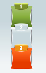 Abstract vector background with three positions