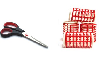 Scissors and curlers