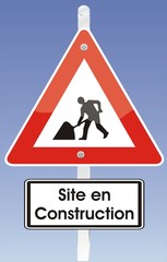 panneau site en construction