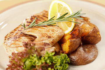 chicken with roasted potatoes