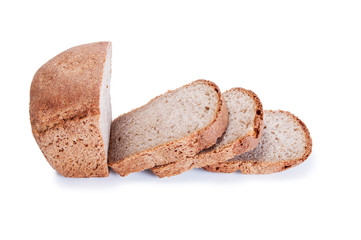 The cut loaf of bread