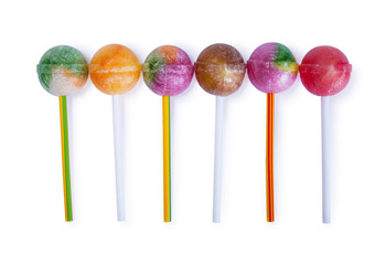 multicolored lollipops