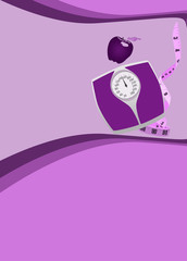 Bathroom Weight Scale and apple