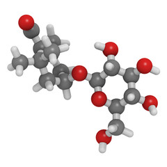 Picrocrocin (saffron taste) molecule, chemical structure