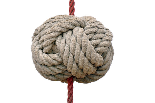 Knoten an Seil - freigestellt