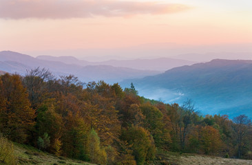 Autumn evening mountain landscape