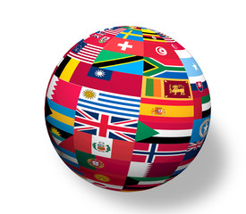 The sphere world flags