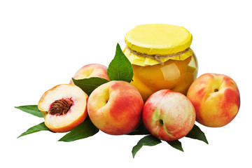 canned and fresh peaches