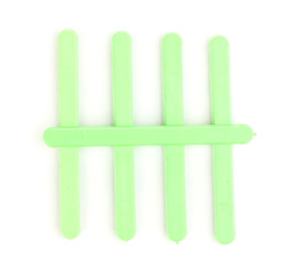 Color counting sticks isolated on white