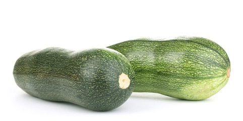 Fresh zucchini isolated on white