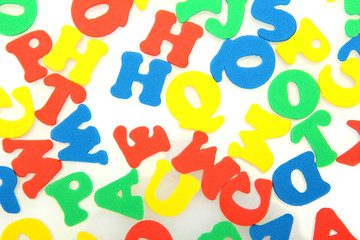 background of English letters