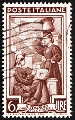 Postage stamp Italy 1950 Lace-making, Abruzzi e Molise