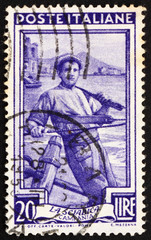 Postage stamp Italy 1950 Fisherman, Campania