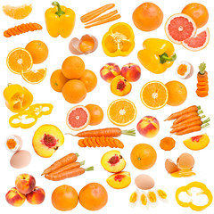 Orange food collection