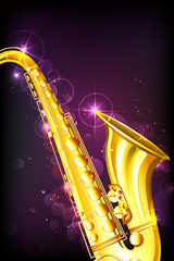 Fototapeta na wymiar Złoty saksofon