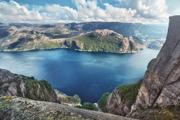 Lysefjord view from Preikestolen