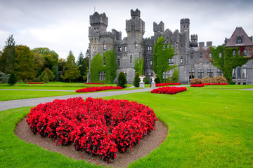 Ashford castle and gardens in Co. Mayo, Ireland