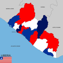 Obraz premium liberia map