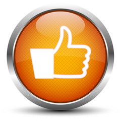 Obraz premium Like Button Orange