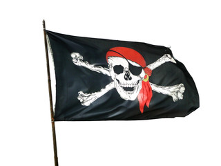 Pirate flag isolated for image montage