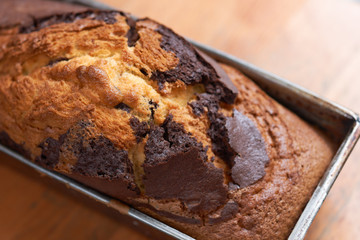 Cake in square pan