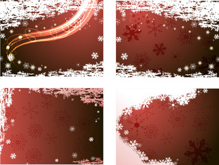 Horizontal Christmas backgrounds for design