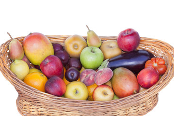 Cesta de frutas y hortalizas